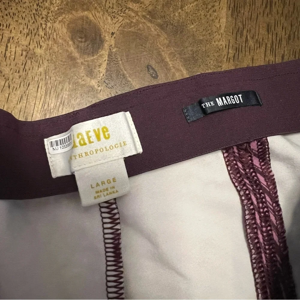 Anthropologie Maeve Margot High Rise Kick Flare Cropped Pants Size Large Boho - Picture 2 of 9